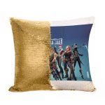 مخدة سحرية مع الحشوة لون ذهبي بتصميم اسلحة فورت نايت باتل رويال