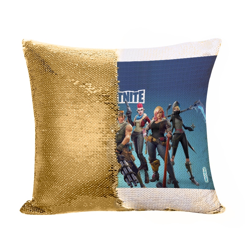 مخدة سحرية مع الحشوة لون ذهبي بتصميم اسلحة فورت نايت باتل رويال مخدة سحرية مع الحشوة لون ذهبي بتصميم اسلحة فورت نايت باتل رويال