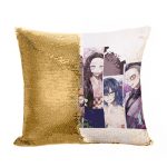 مخدة سحرية مع الحشوة لون ذهبي بتصميم اصدقاء قاتل شيطان