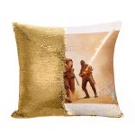 مخدة سحرية مع الحشوة لون ذهبي بتصميم اطلاق النار باتلفيلد