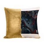 مخدة سحرية مع الحشوة لون ذهبي بتصميم الأرواح الشريرة بلود بورن
