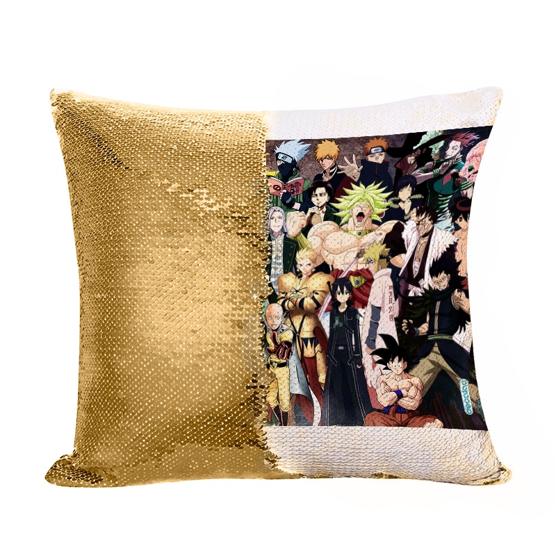 مخدة سحرية مع الحشوة لون ذهبي بتصميم الشخصيات الفخمة كل الانميات مخدة سحرية مع الحشوة لون ذهبي بتصميم الشخصيات الفخمة كل الانميات