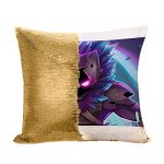 مخدة سحرية مع الحشوة لون ذهبي بتصميم الغراب رافين فورت نايت