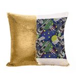 مخدة سحرية مع الحشوة لون ذهبي بتصميم الفضاء الخارجي