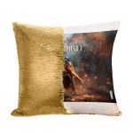 مخدة سحرية مع الحشوة لون ذهبي بتصميم بندقية هجوميه باتل فيلد