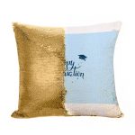 مخدة سحرية مع الحشوة لون ذهبي بتصميم تخرج