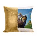 مخدة سحرية مع الحشوة لون ذهبي بتصميم ثانوس فورتنايت