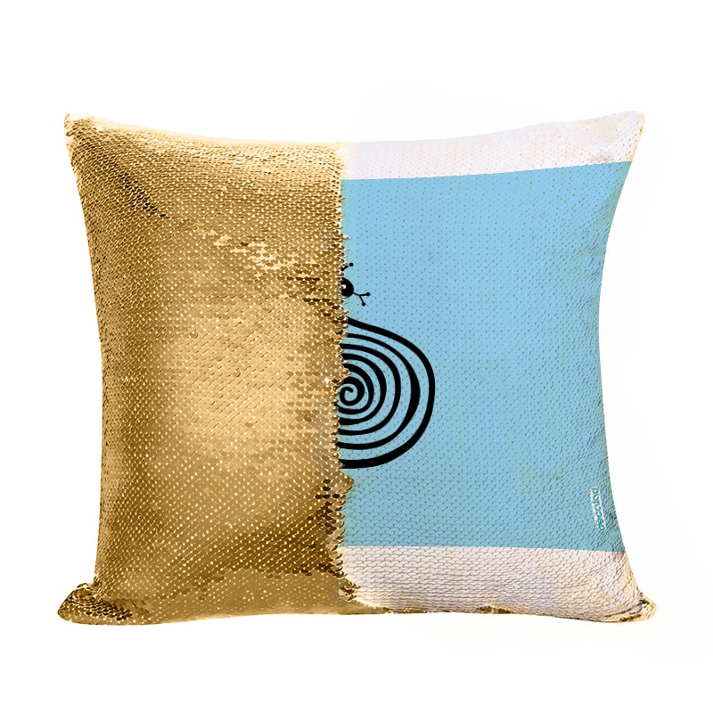 مخدة سحرية مع الحشوة لون ذهبي بتصميم ثعبان لطيف مخدة سحرية مع الحشوة لون ذهبي بتصميم ثعبان لطيف