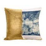مخدة سحرية مع الحشوة لون ذهبي بتصميم جينز