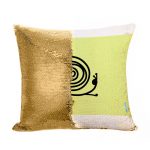 مخدة سحرية مع الحشوة لون ذهبي بتصميم حلزون