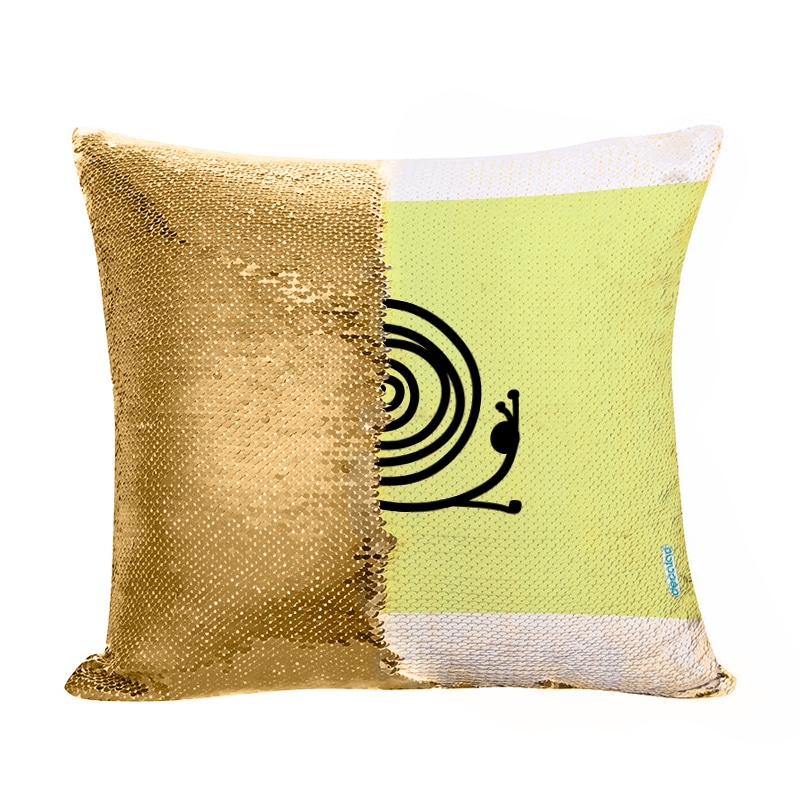 مخدة سحرية مع الحشوة لون ذهبي بتصميم حلزون مخدة سحرية مع الحشوة لون ذهبي بتصميم حلزون