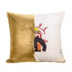 مخدة سحرية مع الحشوة لون ذهبي بتصميم ختم ناروتو
