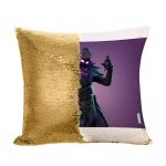 مخدة سحرية مع الحشوة لون ذهبي بتصميم  رافين فورتنايت