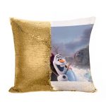 مخدة سحرية مع الحشوة لون ذهبي بتصميم رحلة مائية آنا أولاف