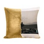 مخدة سحرية مع الحشوة لون ذهبي بتصميم رحلة مع الجسر الطفل ديث ستراندنغ