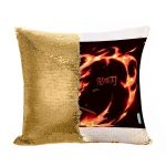 مخدة سحرية مع الحشوة لون ذهبي بتصميم رقصة الهينوكامي غاكورا
