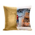 مخدة سحرية مع الحشوة لون ذهبي بتصميم سبايدر مان ايرون مان