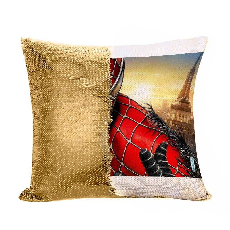 مخدة سحرية مع الحشوة لون ذهبي بتصميم سبايدر مان مخدة سحرية مع الحشوة لون ذهبي بتصميم سبايدر مان