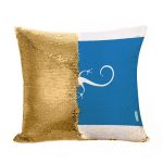 مخدة سحرية مع الحشوة لون ذهبي بتصميم سحليه