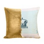 مخدة سحرية مع الحشوة لون ذهبي بتصميم سفينة