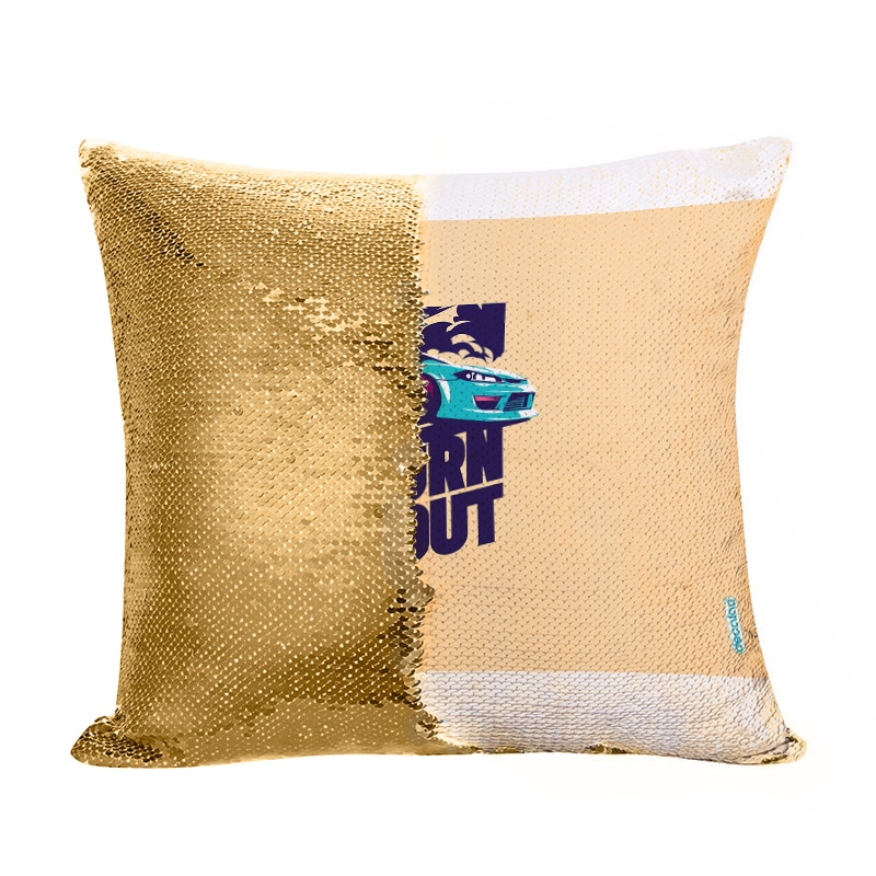 مخدة سحرية مع الحشوة لون ذهبي بتصميم سيارة سباق مخدة سحرية مع الحشوة لون ذهبي بتصميم سيارة سباق