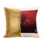 مخدة سحرية مع الحشوة لون ذهبي بتصميم شعار سبايدرمان