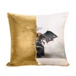مخدة سحرية مع الحشوة لون ذهبي بتصميم صياد وحوش ذا ويتشر