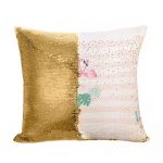 مخدة سحرية مع الحشوة لون ذهبي بتصميم طائر الفلامنجو