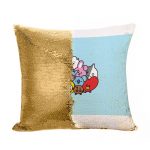 مخدة سحرية مع الحشوة لون ذهبي بتصميم عائلة بانقتان شخصيات BTS