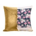 مخدة سحرية مع الحشوة لون ذهبي بتصميم فلامنغو