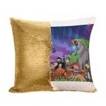 مخدة سحرية مع الحشوة لون ذهبي بتصميم فورت نايت رسم