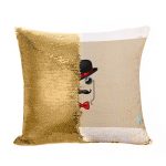 مخدة سحرية مع الحشوة لون ذهبي بتصميم قبعة وشوارب