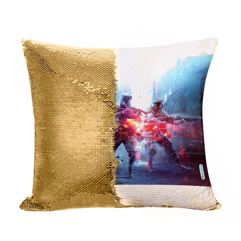 مخدة سحرية مع الحشوة لون ذهبي بتصميم قتال جماعي باتلفيلد مخدة سحرية مع الحشوة لون ذهبي بتصميم قتال جماعي باتلفيلد