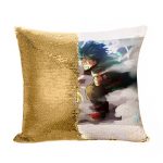 مخدة سحرية مع الحشوة لون ذهبي بتصميم قتال ميدوريا ضد باكوغو
