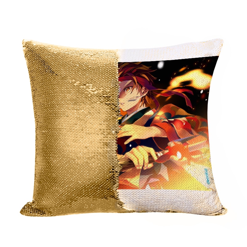 مخدة سحرية مع الحشوة لون ذهبي بتصميم قوة كامادو تانجيرو مخدة سحرية مع الحشوة لون ذهبي بتصميم قوة كامادو تانجيرو