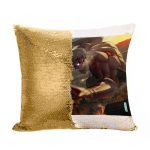 مخدة سحرية مع الحشوة لون ذهبي بتصميم قوة ميكاسا انمي هجوم العمالقة