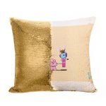 مخدة سحرية مع الحشوة لون ذهبي بتصميم قوه كوكي شخصيات BT21