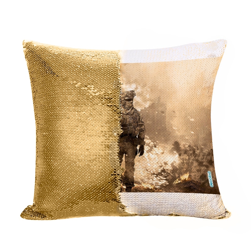 مخدة سحرية مع الحشوة لون ذهبي بتصميم كول أوف ديوتي نيران المعركه مخدة سحرية مع الحشوة لون ذهبي بتصميم كول أوف ديوتي نيران المعركه