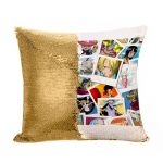 مخدة سحرية مع الحشوة لون ذهبي بتصميم لحظات مهمه ون بيس
