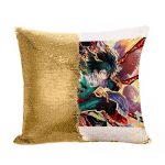 مخدة سحرية مع الحشوة لون ذهبي بتصميم معركه في أكاديميتي للأبطال