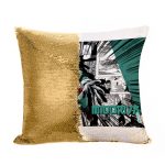 مخدة سحرية مع الحشوة لون ذهبي بتصميم ميدوريا مانجا أكاديميتي للأبطال