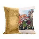 مخدة سحرية مع الحشوة لون ذهبي بتصميم ناروتو وضع مضحك
