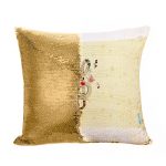 مخدة سحرية مع الحشوة لون ذهبي بتصميم نغمة موسيقية جميلة