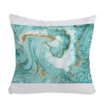 مخدة مع الحشوة بتصميم أزرق ذهبي