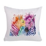 مخدة مع الحشوة بتصميم حمار وحشي ملون