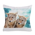 مخدة مع الحشوة بتصميم ذئب