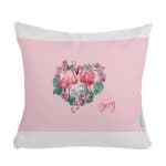 مخدة مع الحشوة بتصميم زوجين الحب فلامنغو