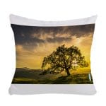 مخدة مع الحشوة بتصميم شجره الغروب