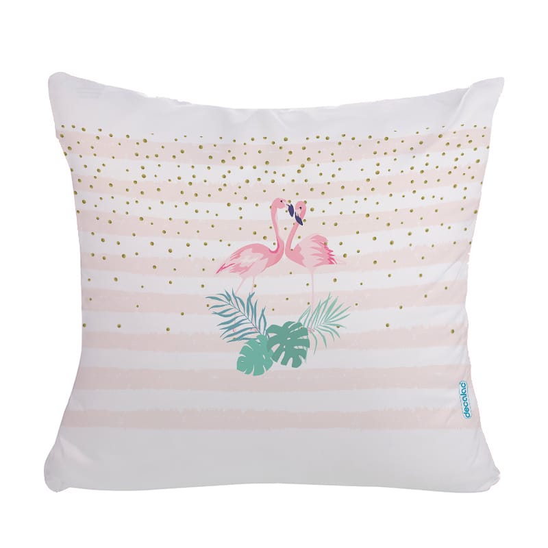 مخدة مع الحشوة بتصميم طائر الفلامنجو مخدة مع الحشوة بتصميم طائر الفلامنجو