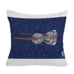 مخدة مع الحشوة بتصميم كمان مزخرف